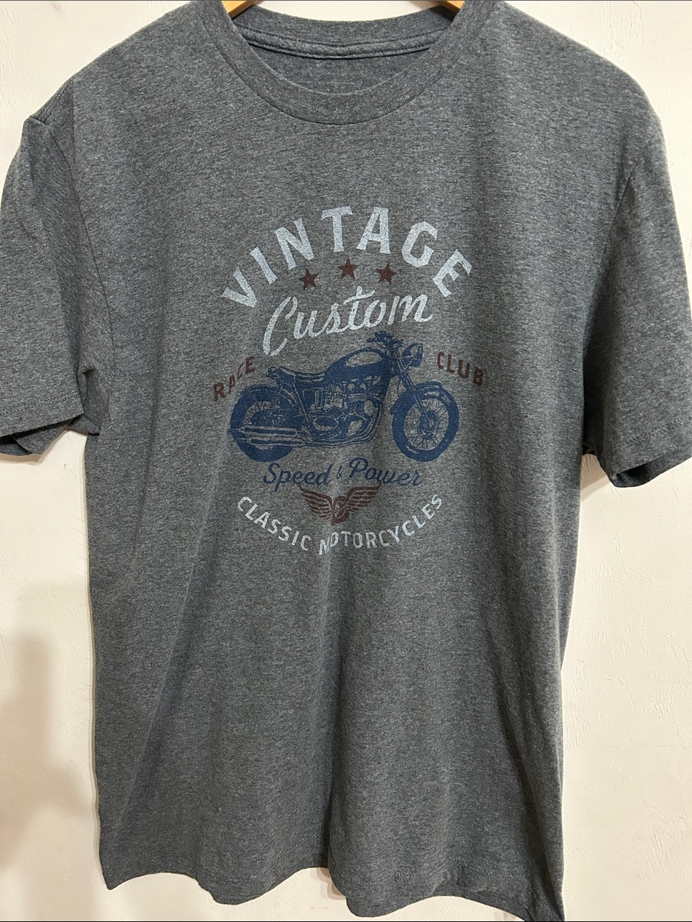 Sonoma Vintage Custom Gray Graphic Tee - Classic Motorcycles Mens L